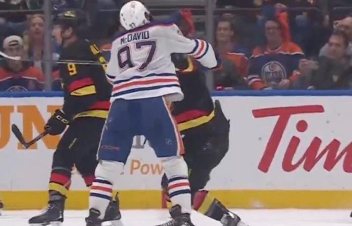 Connor McDavid ejected from game against Canucks