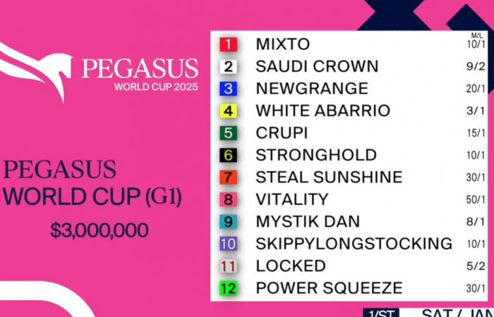 Pegasus World Cup : Saudi Crown mineux servi que Locked