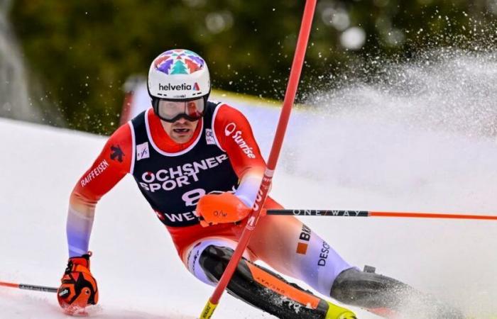 Wengen: Tanguy Nef and Daniel Yule in a fight, Loïc Meillard too tender