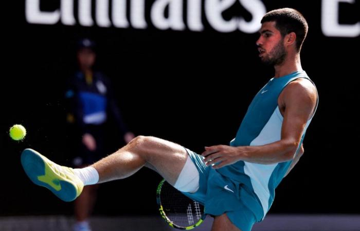 Carlos Alcaraz in the quarterfinals of the Australian Open