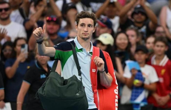 Ugo Humbert after his defeat against Alexander Zverev in the round of 16 at the Australian Open