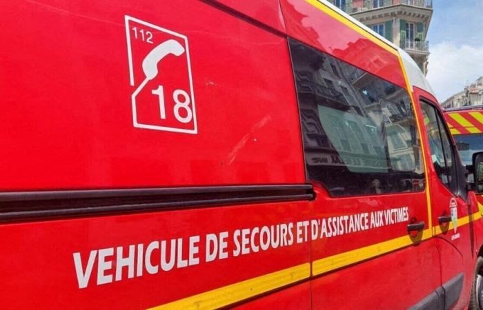 A young woman in absolute emergency after a road accident in Vendée