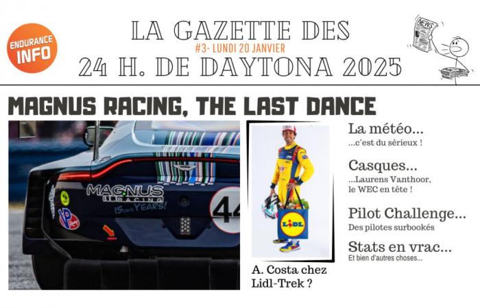 IMSA / Daytona – The gazette of Monday January 20 – Endurance-Info