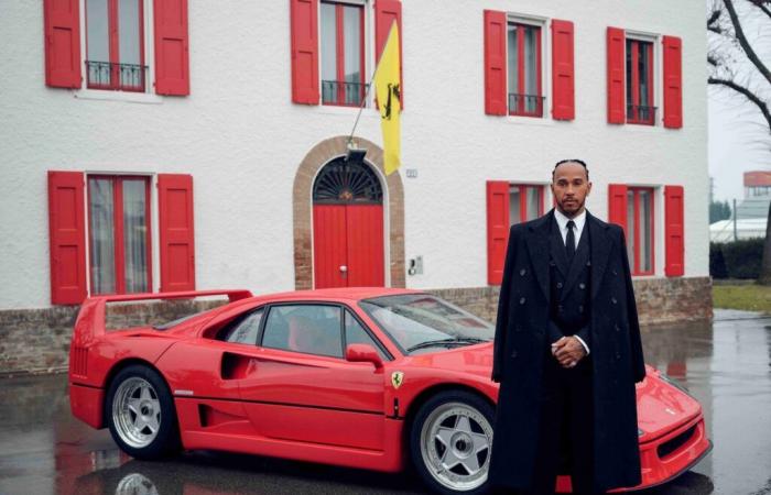 Lewis Hamilton in gentlemanly mode for his 1st day with the Scuderia Ferrari