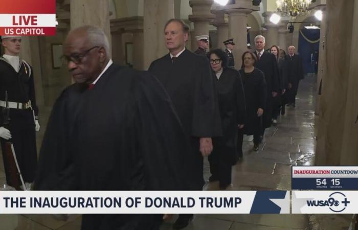 US Supreme Court Justices arrive at the Capitol