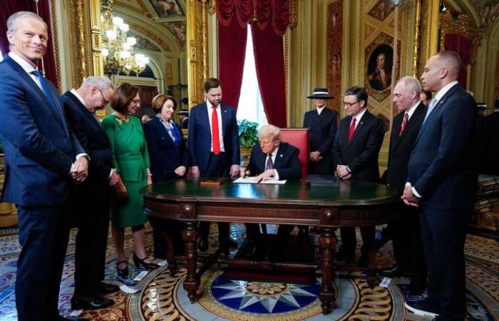 Immediately after taking the oath, Donald Trump applies shock treatment to the United States