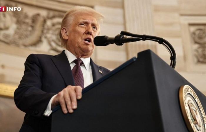 VIDEO – Oil, immigration, “America’s golden age”… as soon as he is inaugurated, Trump delivers an offensive speech under the dome of the Capitol