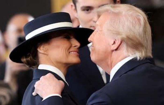 IN PICTURES | Huge hat and navy blue dress: Melania Trump’s outfit at her husband’s inauguration provokes strong reactions