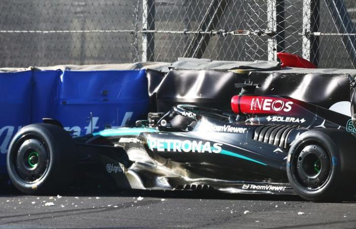 George Russell's crash-plagued season puts Mercedes on the brink of breaching F1's spending cap.