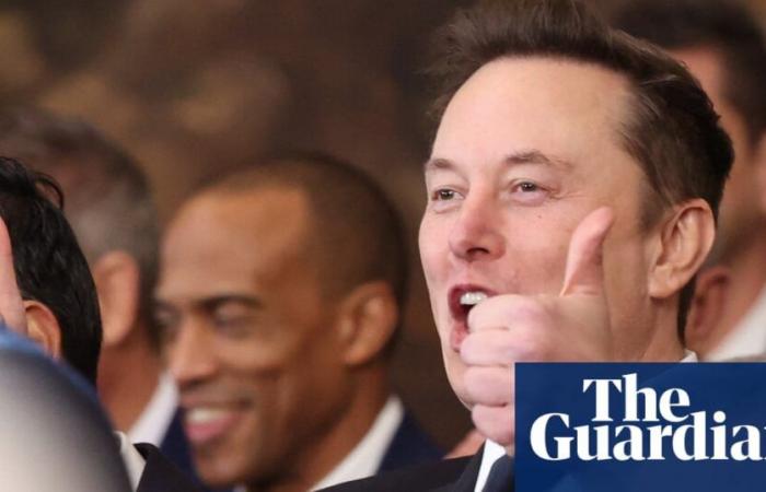 Musk gives thumbs up after Trump says US will plant its flag on Mars – video | Donald Trump inauguration