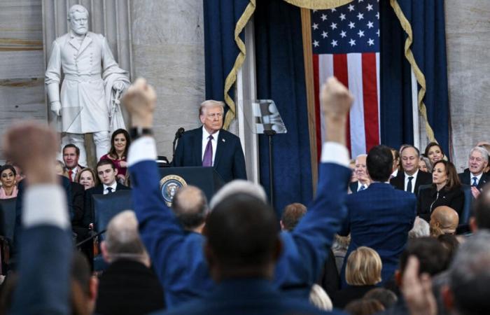 Trump, in his inaugural address, rips into the country’s past leaders and makes sweeping promises