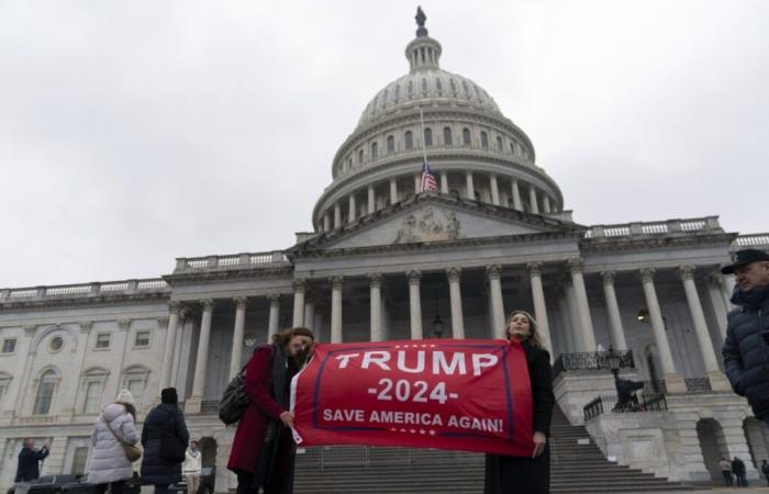 Donald Trump supporters celebrate in Washington ahead of his inauguration