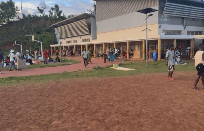 Migrants evacuated from schools were gathered at Kwalé college