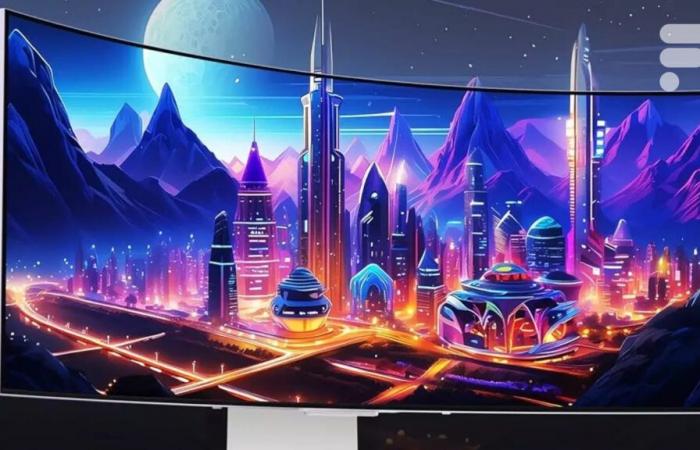 This OLED PC screen is not a Samsung, yet it is also complete