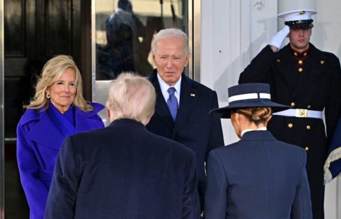 The Trumps are at the White House for tea with the Bidens