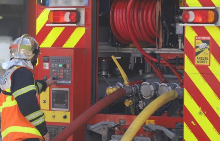 a vehicle catches fire in an underground parking lot