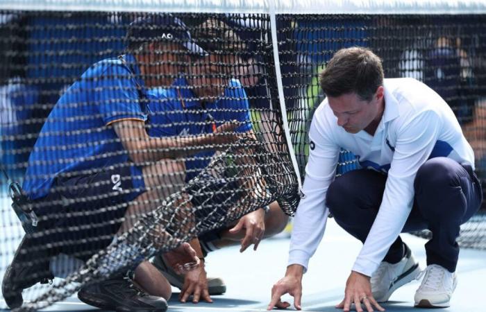 Broken net at Australian Open delays Jannik Sinner and Holger Rune fourth-round match