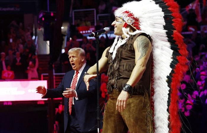 Donald Trump puts on a show with the Village People on the eve of his inauguration