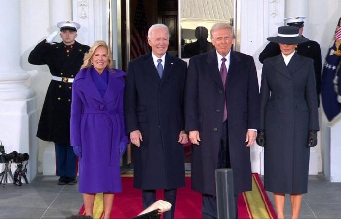 Joe Biden receives Donald Trump at the White House