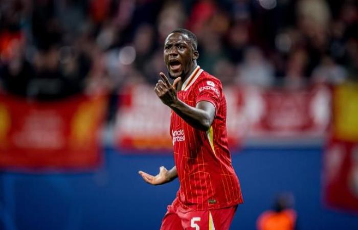 Ibrahima Konaté in trouble with his right knee before Liverpool-Lille