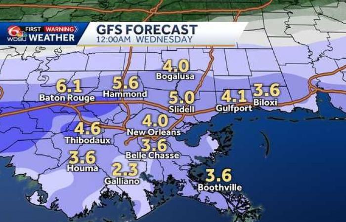 Southeast Louisiana and New Orleans snow warnings in place