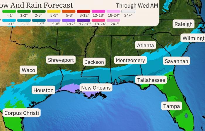 Winter Storm Enzo A Rare Snow, Ice Threat As Far South As Gulf Coast