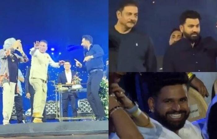 Sunil Gavaskar, 75, sings, dances to ‘Om Shanti Om’; Shreyas Iyer can’t stop laughing as Rohit Sharma asks him to join