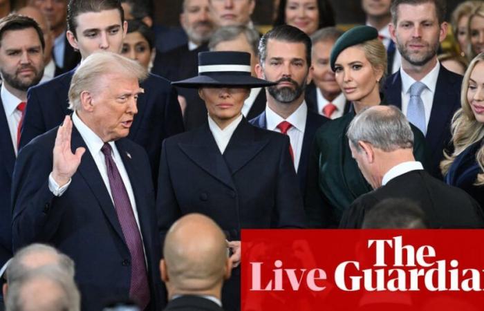 Donald Trump delivers inaugural speech after being sworn in as 47th US president – live | Donald Trump inauguration