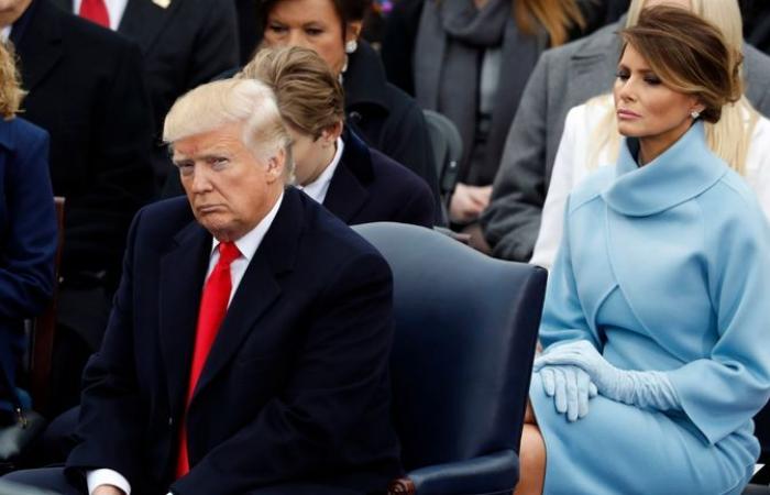 Awkward moment as Donald Trump fails to kiss Melania moments before inauguration oath | US News