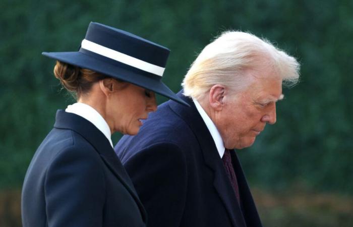 the new president of the United States and his wife kick off the day by attending a religious service