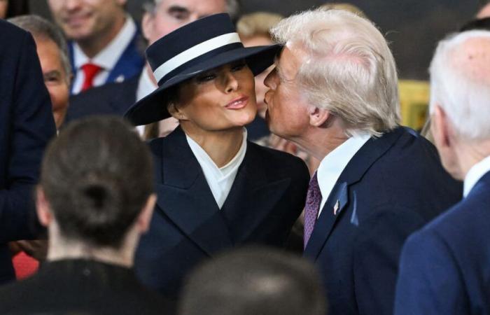 IN PICTURES | Huge hat and navy blue dress: Melania Trump’s outfit at her husband’s inauguration provokes strong reactions