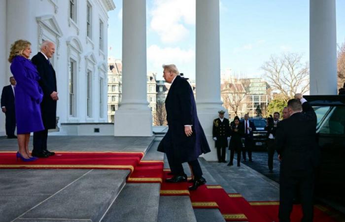 the president-elect arrives at the Capitol, the ceremony will begin