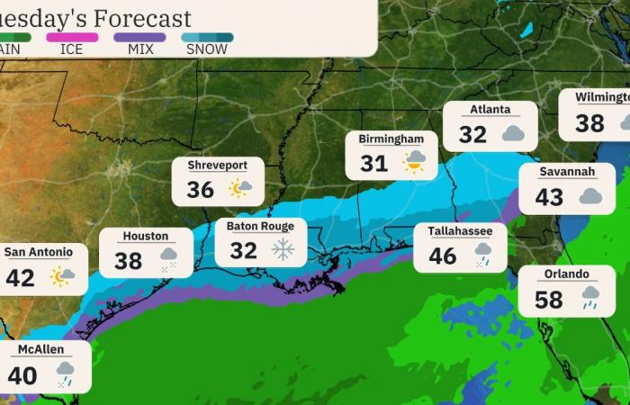 Winter Storm Enzo A Rare Snow, Ice Threat As Far South As Gulf Coast