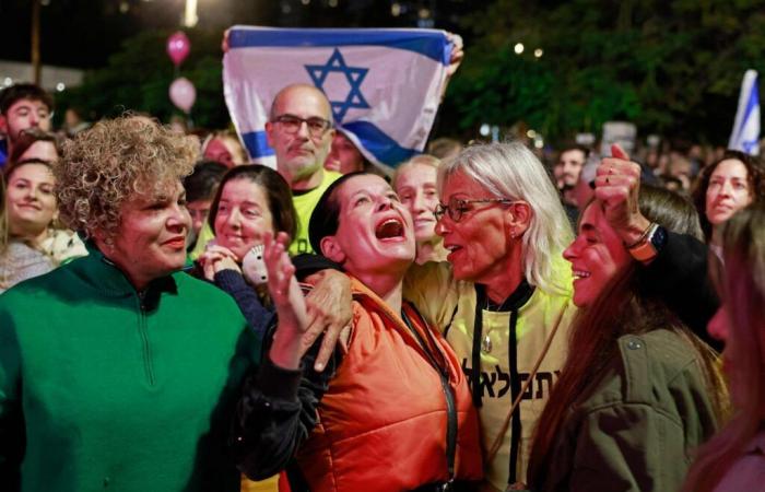 joy and relief in “hostage square” in Tel Aviv after the release of three young women