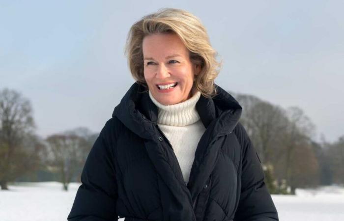 New photos of Queen Mathilde in the snow for her 52nd birthday