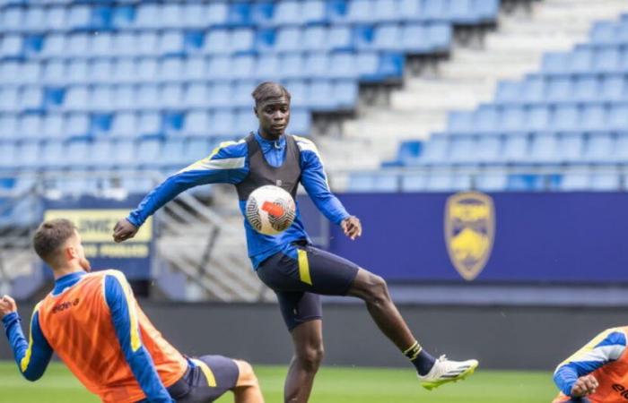 Soccer. Robinio Vaz, from FC Sochaux, player of the match for OM in Ligue 1