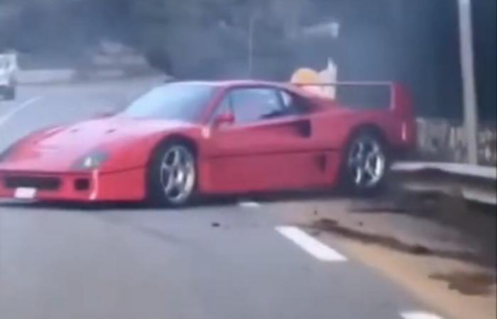 VIDEO – Lando Norris’s $1.5 million Ferrari F40 damaged: Iconic supercar crashed while McLaren star was away.