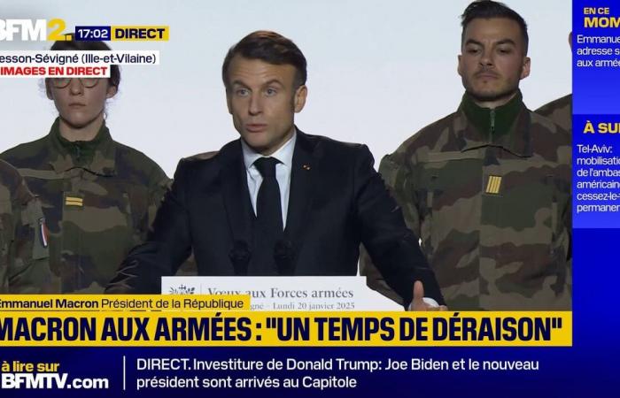 During his wishes to the armies, Emmanuel Macron says “to defend a European preference”