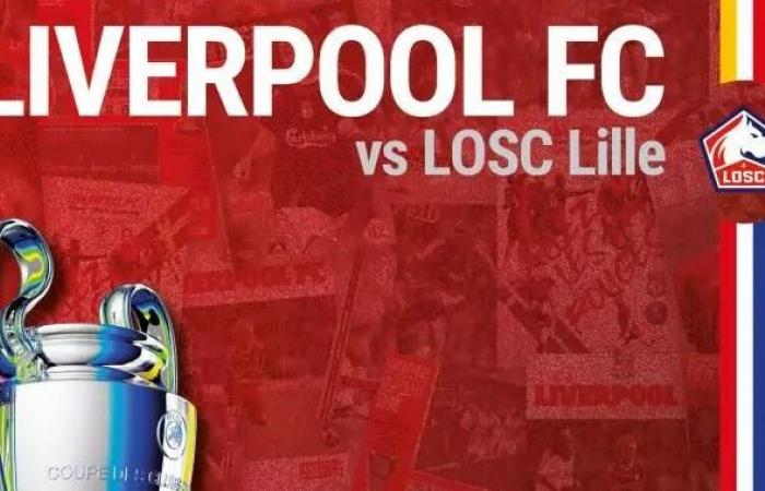 Consult the official program for the day between Liverpool and Lille