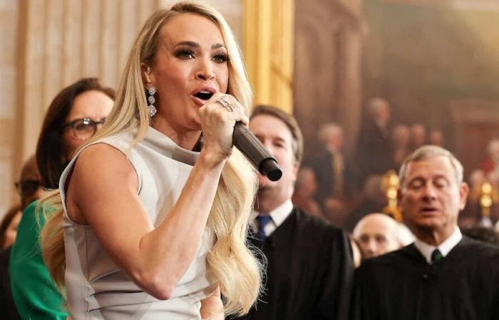 [VIDÉO] | ‘Help me’: Carrie Underwood forced to sing a cappella for Donald Trump