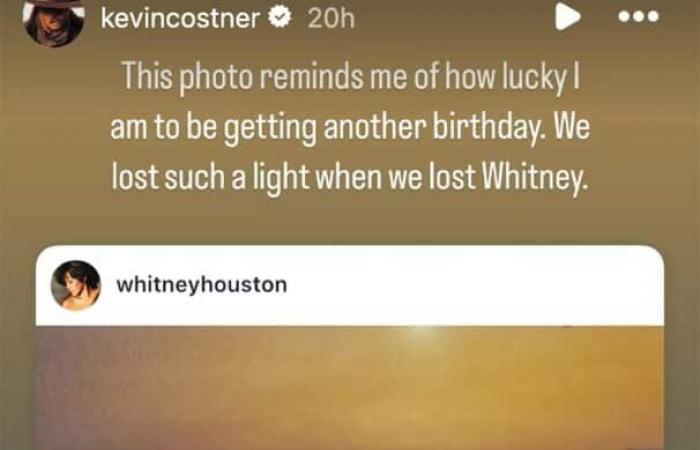 Kevin Costner, touched by the loss of Whitney Houston, celebrates his birthday with a poignant tribute