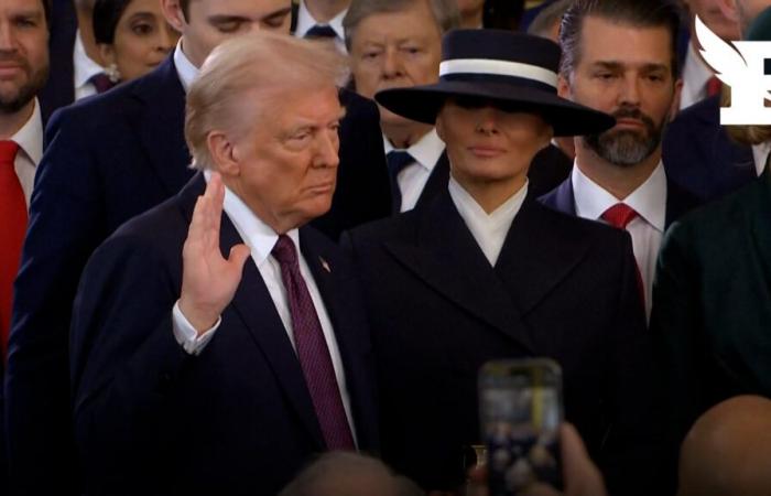 failed kiss, Elon Musk all smiles, American anthem…The powerful images of Donald Trump’s inauguration at the Capitol