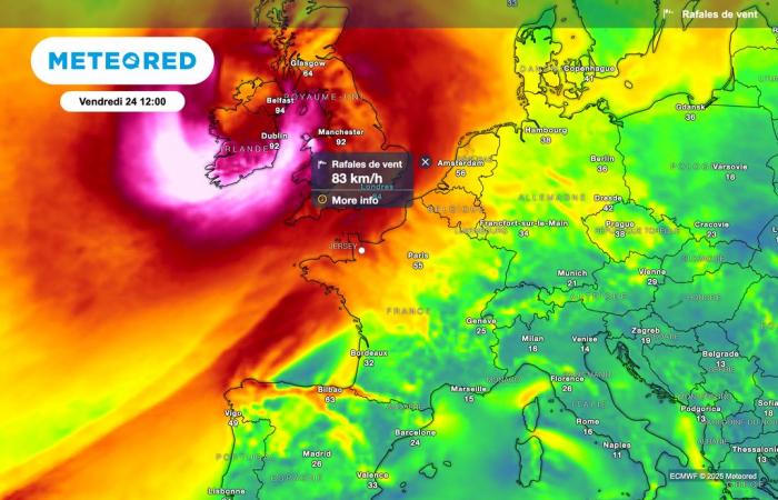 gusts of nearly 170 km/h in Ireland! What consequences for France?