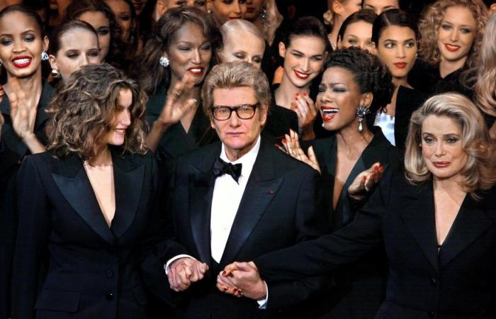 in 2002, Yves Saint Laurent’s last haute couture collection