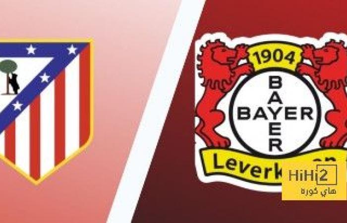 The official lineup of Atletico Madrid and Bayer Leverkusen in the Champions League