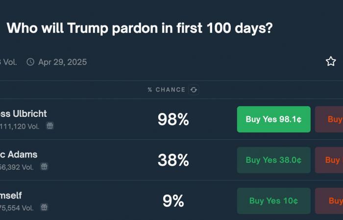 Will Donald Trump actually free Ross Ulbricht? Bets explode on Polymarket