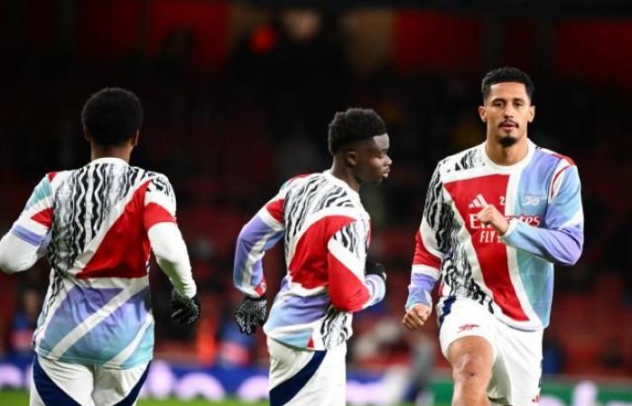 Arsenal hope William Saliba will return from injury in early February