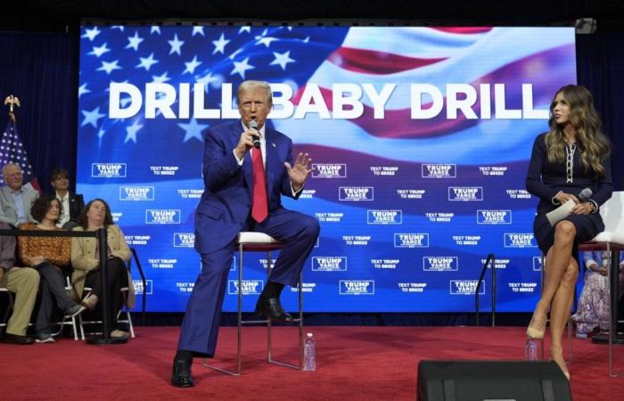 What does his campaign slogan repeated during his speech mean “Drill, baby, drill”?