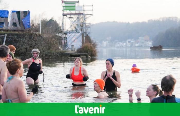 “I've never been so cold in my life, it's like walking into a fridge”: 40 frosty Namur residents throw themselves into… the Meuse! (video)