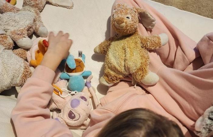 Her vehicle stolen and burned, she finds her autistic daughter's cuddly toy in the back seat